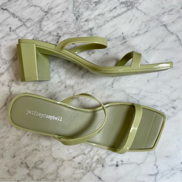 Jeffrey Campbell Jamm-3 Jelly Heel Sandal in Dusty Mint - Picture 8 of 10